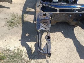 Front right quarter of Honda Accord 13-17 on the body, blue, dent on the pillar