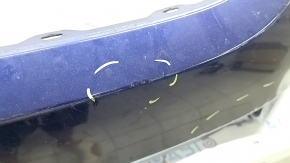 Front bare bumper Honda Accord 16-17 rest, hybrid, for parking sensors, blue, dented, scratches, broken mount