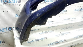 Front bare bumper Honda Accord 16-17 rest, hybrid, for parking sensors, blue, dented, scratches, broken mount