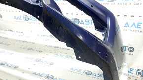 Front bare bumper Honda Accord 16-17 rest, hybrid, for parking sensors, blue, dented, scratches, broken mount