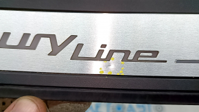 Outer rear right door sill trim BMW 5 G30 17-23 Luxury Line, nicks, scratches, trim peeled off