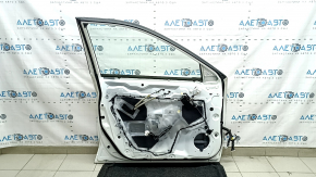 Front left door assembly Nissan Rogue 14-20 keyless, white QAB, bumper on molding