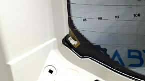 The trunk door is bare with glass for Nissan Rogue 18-20, electric drive, white QAB, with a brake light, with an overlay and license plate light