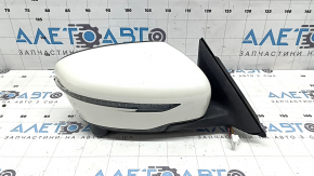 Right side mirror assembly Nissan Rogue 17-20 15 pins, white, heated, turn signal, camera
