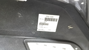 Front bumper bare Nissan Rogue 17-20 white, plastic turned white, non-factory holes, worn