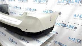 Bare rear bumper Nissan Rogue 19-20 white, for parking sensors, cobweb