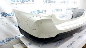 Bare rear bumper Nissan Rogue 19-20 white, for parking sensors, cobweb