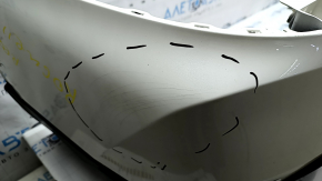 Bare rear bumper Nissan Rogue 19-20 white, for parking sensors, cobweb