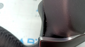 The steering wheel is bare BMW 5 G30 17-23 leather black, with heating, with driving assist, with paddle shifters, dented, the leather has peeled off