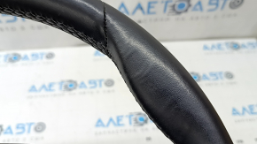 The steering wheel is bare BMW 5 G30 17-23 leather black, with heating, with driving assist, with paddle shifters, dented, the leather has peeled off
