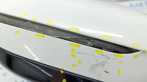 Right side mirror BMW 5 G30 17-23 9 pins, BSM, heated, turn signal, camera, white, broken turn signal, scratches, crack