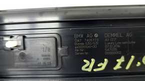 Outer front right door sill trim for BMW 5 G30 17-20 Luxury Line, with backlight, bump, trim has come off