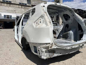 Quarter wing rear left Nissan Rogue 14-20 under BSM, on the body, white