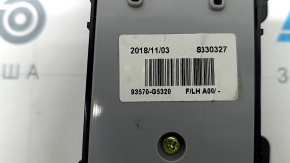 Front left window lift control Kia Niro 17-22 HEV, PHEV 1 auto, black, without auto-folding, worn, scratches