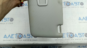Left sun visor for VW Jetta 19-26, gray, without backlight, without hook, needs cleaning, broken mount