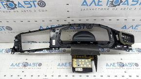 Front panel trim for the instrument panel frame for the VW Jetta 22-24, black gloss, with a deflector, with a steering column frame, broken deflector, crack in the mount, scratches