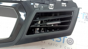 Front panel trim for the instrument panel frame for the VW Jetta 22-24, black gloss, with a deflector, with a steering column frame, broken deflector, crack in the mount, scratches