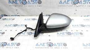 Left side mirror VW Jetta 19-26 5+2 pins, BSM, heated, silver, scratches