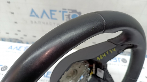 Naked steering wheel VW Jetta 22-26 black leather, without buttons and trim, worn, scratches
