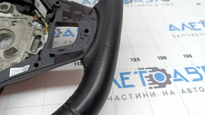 Naked steering wheel VW Jetta 22-26 black leather, without buttons and trim, worn, scratches