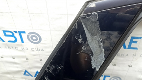 Rear right door assembly Nissan Ariya 23-26 green DAP, aluminum, in glue, worn molding and trim, chips, scratches