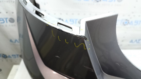 Bare rear bumper VW Jetta 22-26 silver, scratches, tears, cracks, missing fragment