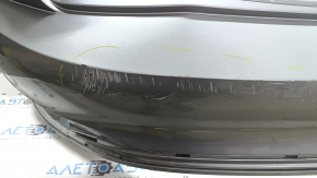 Bare rear bumper VW Jetta 22-26 silver, scratches, tears, cracks, missing fragment