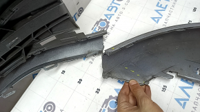 Bare rear bumper VW Jetta 22-26 silver, scratches, tears, cracks, missing fragment