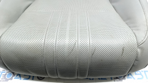 Honda Accord 18-22 passenger seat cushion upholstery, light gray leather, heated, ventilated, perforated, dry-cleanable