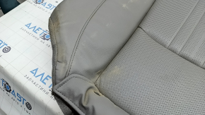 Rear seat cushion 2nd row Honda Accord 18-18 light gray leather, heated, perforated, dry cleanable