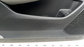 Door trim, front left, Honda Accord 18-18, black, with gray leather insert, gray leather armrest, molding in gray wood, with seat memory, with seat memory and trunk release buttons, worn, ready for dry cleaning