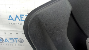 Door trim, rear right card, Honda Accord 18-18, black, with gray leather insert, gray leather armrest, molding under gray wood, scratches
