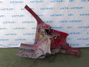 The front left quarter of the VW Tiguan 18-24 is sawed off, red, there is a bump on the threshold