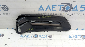 Left bumper grille for Honda Accord 18-20 hybrid, under fog lights, gloss black, chrome, chipped, worn