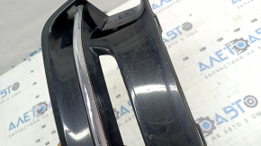Left bumper grille for Honda Accord 18-20 hybrid, under fog lights, gloss black, chrome, chipped, worn