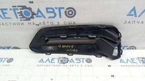 Right bumper grille for Honda Accord 18-20 hybrid, under fog lights, gloss black, chrome, worn