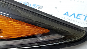 Front left headlight Kia Niro 17-19 HEV, PHEV with bracket, halogen, LED DRL, polishable, cobweb, seal peeled off