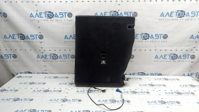 Backrest of the rear row of seats, 2nd row, right, Mercedes GLC 16-22, black leather, gray stitching, perforation, heated