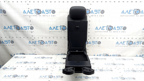 Backrest-armrest for rear row of seats 2nd row central Mercedes GLC 16-22 black leather, gray stitching, perforation, with headrest