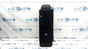 Backrest-armrest for rear row of seats 2nd row central Mercedes GLC 16-22 black leather, gray stitching, perforation, with headrest