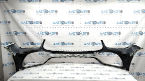 Front bare bumper Mercedes GLC 300 20-22 for parking sensors, AMG pkg, with air ducts, white, chipped, non-factory holes, worn