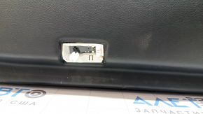 Door trim, front left card, Mercedes GLC 16-20, black leather, insert in black structural wood, black leather armrest, Burmester, with backlight, with handle, scratches, broken lampshade