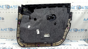 Door trim, front left card, Mercedes GLC 16-20, black leather, insert in black structural wood, black leather armrest, Burmester, with backlight, with handle, scratches, broken lampshade