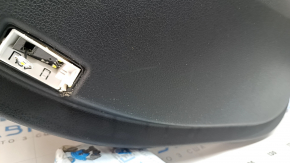 Door trim, rear left card, Mercedes GLC 16-20, black leather, insert in black structural wood, black leather armrest, Burmester, with backlight, with handle, scratches, broken lampshade