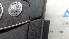 Door trim, rear left card, Mercedes GLC 16-20, black leather, insert in black structural wood, black leather armrest, Burmester, with backlight, with handle, scratches, broken lampshade