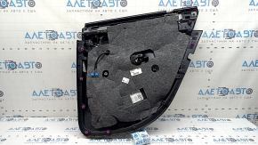 Door trim, rear left card, Mercedes GLC 16-20, black leather, insert in black structural wood, black leather armrest, Burmester, with backlight, with handle, scratches, broken lampshade