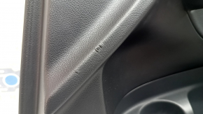 Door trim, front right card, Mercedes GLC 16-20, black leather, insert in black structural wood, black leather armrest, scratches, broken lampshade