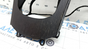 Mercedes GLC 20-22 front panel center trim, black structural wood, with air vents, wood defect