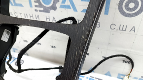 Mercedes GLC 20-22 front panel center trim, black structural wood, with air vents, wood defect