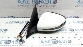 Left side mirror assembly Mercedes GLC 16-22 10+8+2+2, turn signal, auto-dimming, heated, backlight, BSM, white